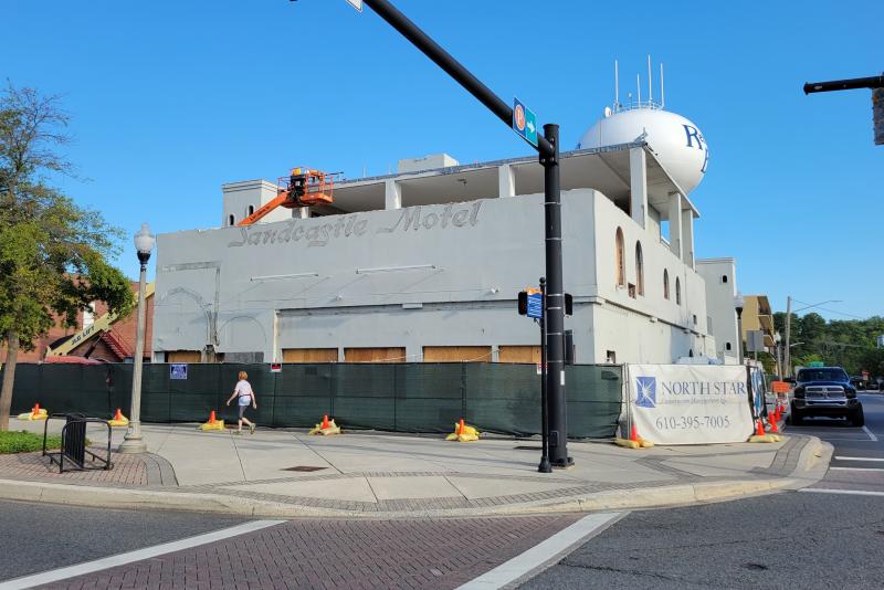Rehoboth Hotel LLC, the company renovating the former Sandcastle Motel property in Rehoboth Beach, has applied for a liquor license with the state. CHRIS FLOOD PHOTO
